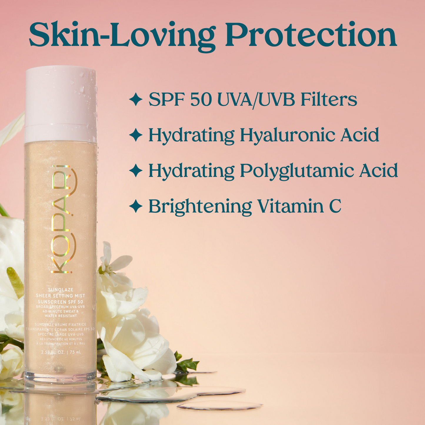 Sunglaze Sheer Setting Mist Sunscreen SPF 50
