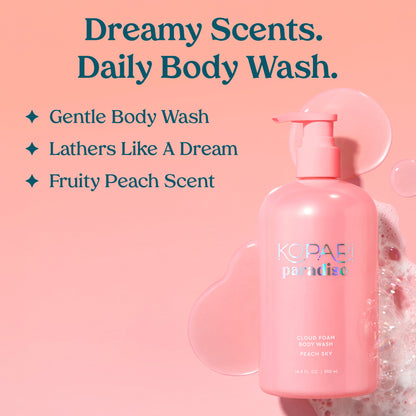 Peach Sky Cloud Foam Body Wash