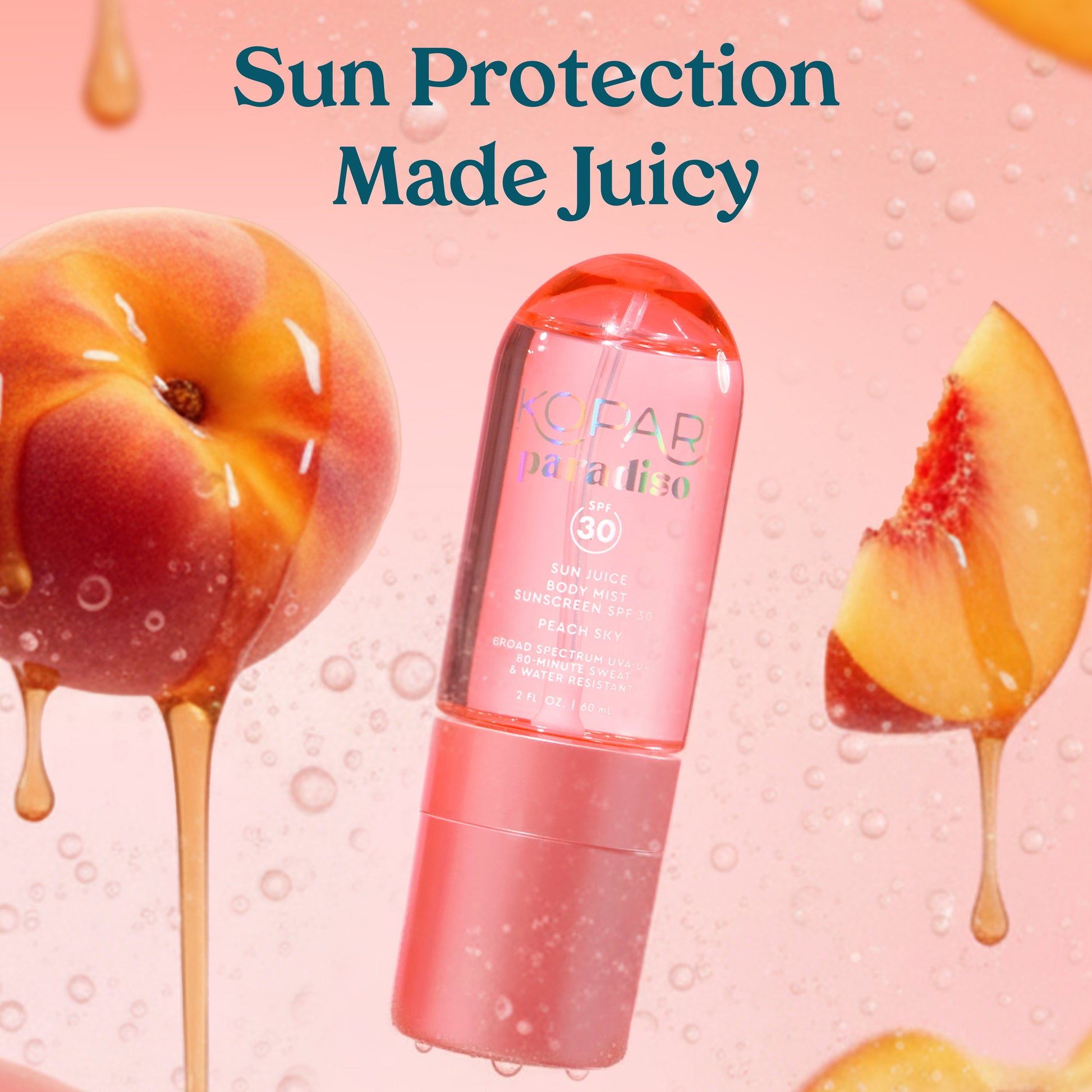 Peach Sky Sun Juice Body Mist Sunscreen SPF 30