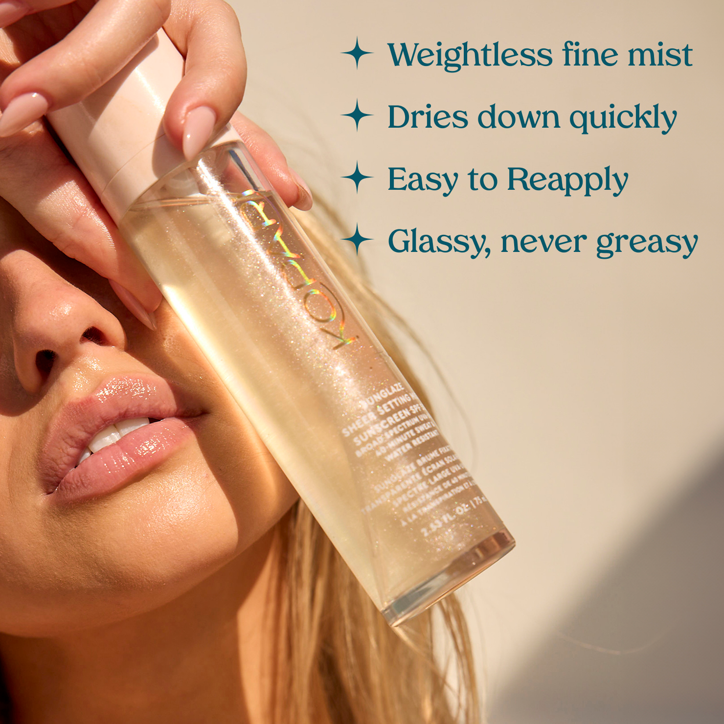 Sunglaze Sheer Setting Mist Sunscreen SPF 50
